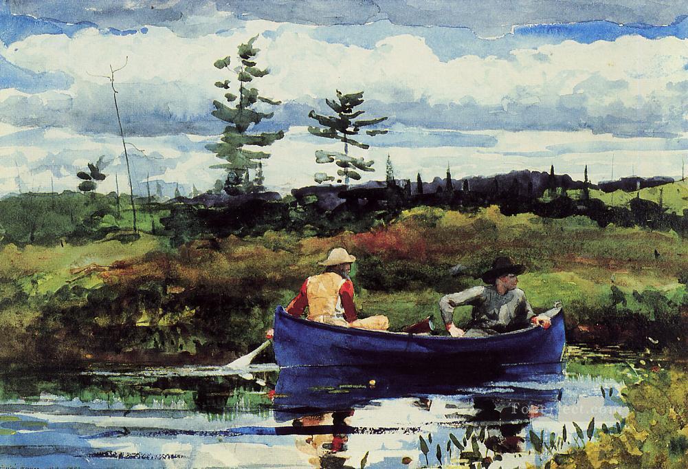 El barco azul Winslow Homer acuarela Pintura al óleo